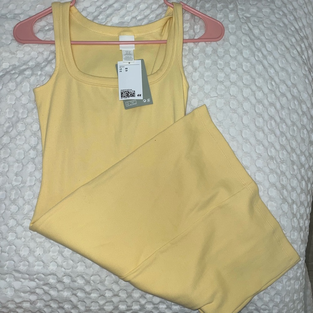 NWT Yellow H&M Mini Bodycon Dress US XS